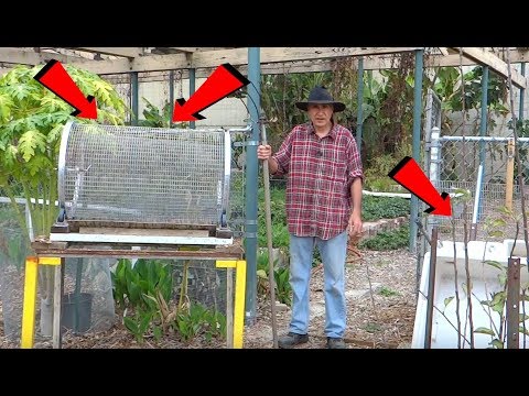 DIY WOODCHIP TOOLS Sifting Trommel Wheelbarrow cart Mulching Composting Tumbler sieve Garden Mulch